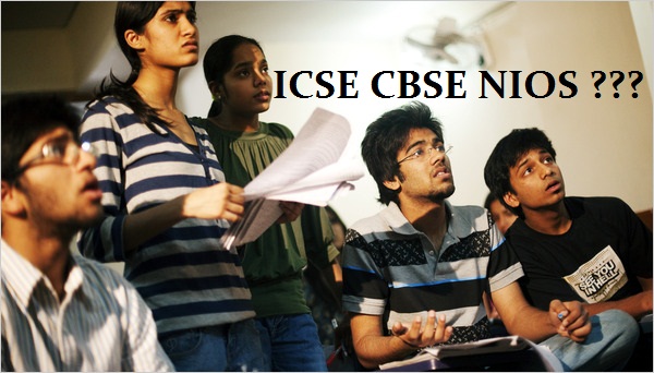choose ICSE CBSE NIOS Board 